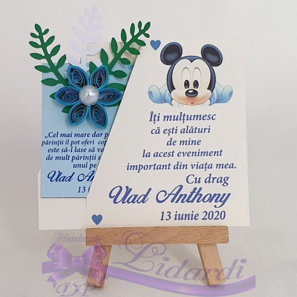 Marturii botez magneti handmade Mickey Mouse