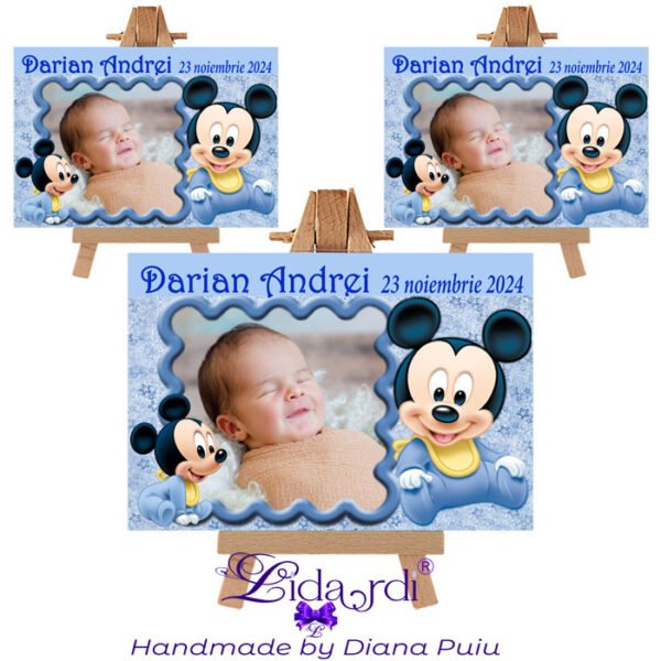Marturii botez magneti dreptunghi Mickey Mouse
