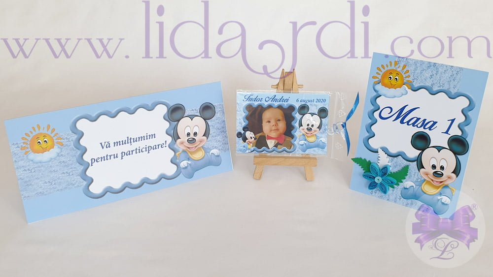 Marturii botez magneti dreptunghi Mickey Mouse