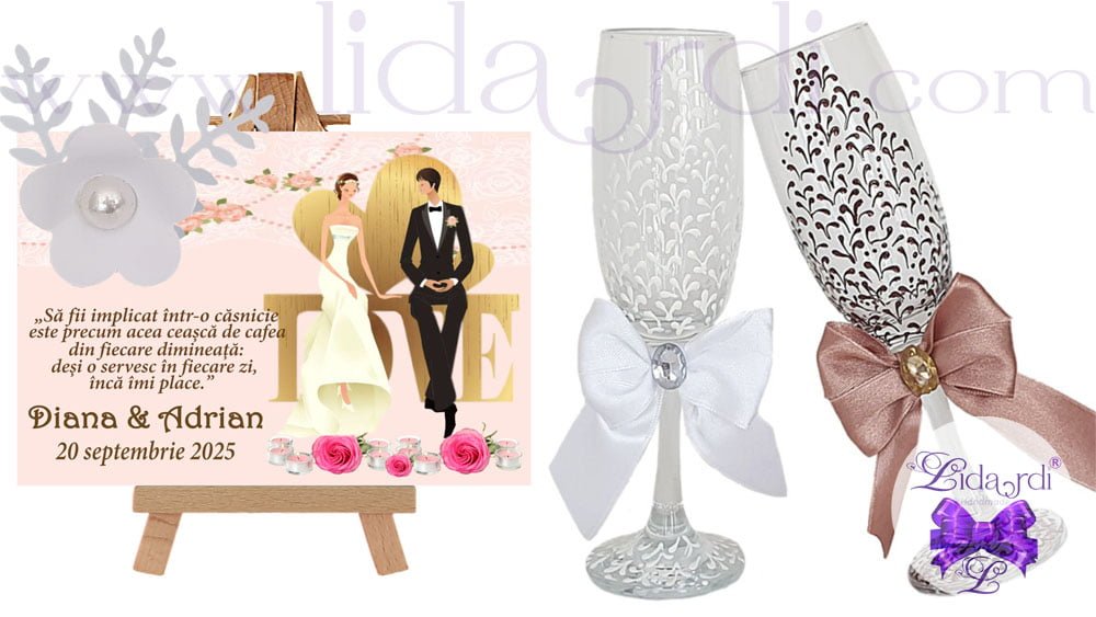 Marturii nunta magneti handmade