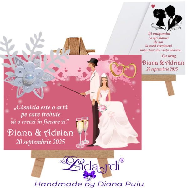 Marturii nunta magneti handmade