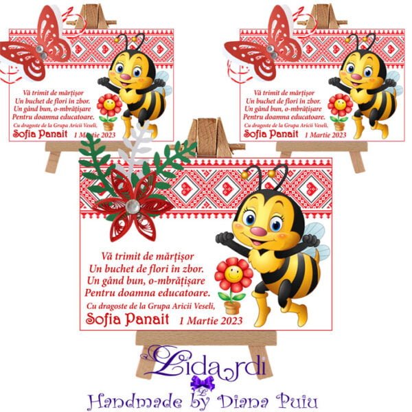 Martisoare magneti handmade Albinute