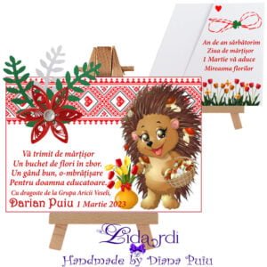 Martisoare magneti handmade Arici