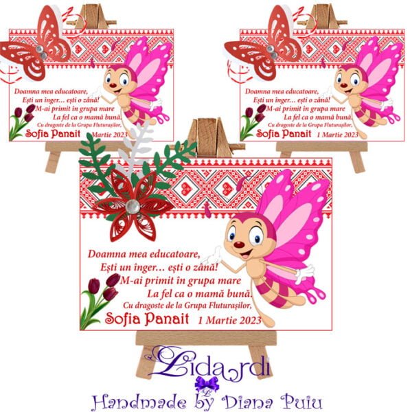 Martisoare magneti handmade Fluturasi