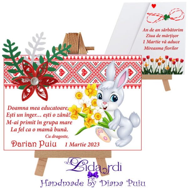Martisoare magneti handmade Iepurasi