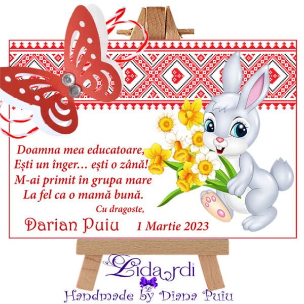 Martisoare magneti handmade Iepurasi