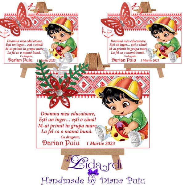 Martisoare magneti handmade Baieti
