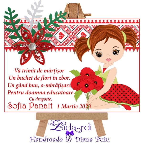 Martisoare magneti handmade Fetite