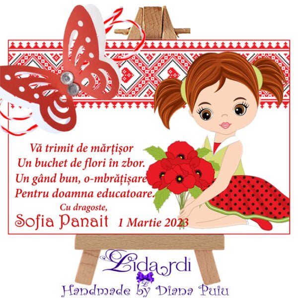 Martisoare magneti handmade Fetite