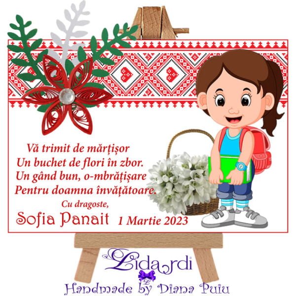 Martisoare magneti handmade Fetite