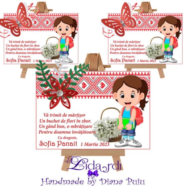 Martisoare magneti handmade Fetite