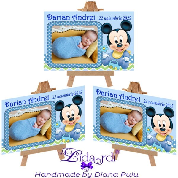 Marturii botez magneti dreptunghi Mickey Mouse