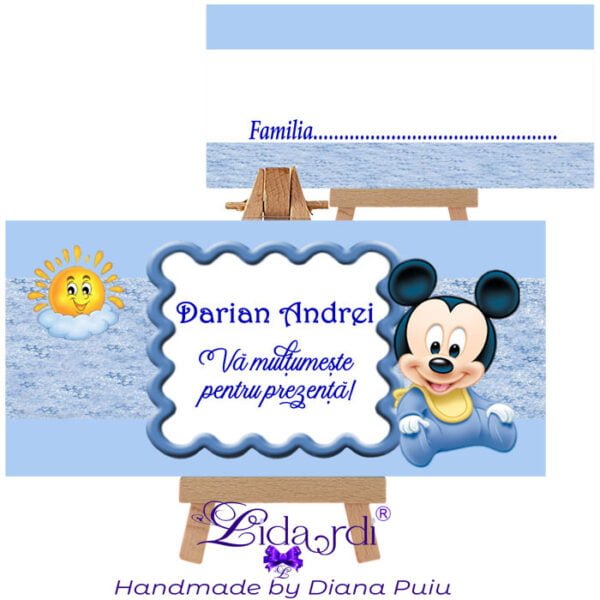 Plic bani botez Mickey Mouse