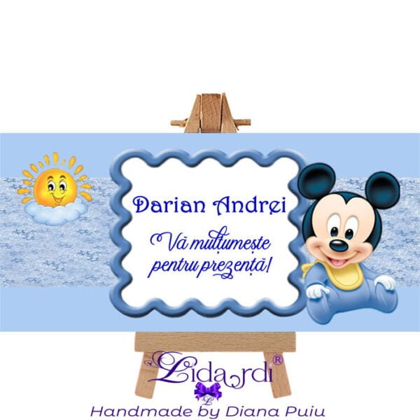 Plic bani botez Mickey Mouse