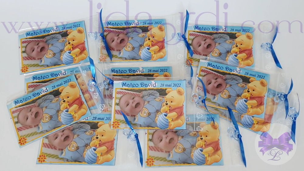 Marturii botez magneti dreptunghi Winnie the Pooh