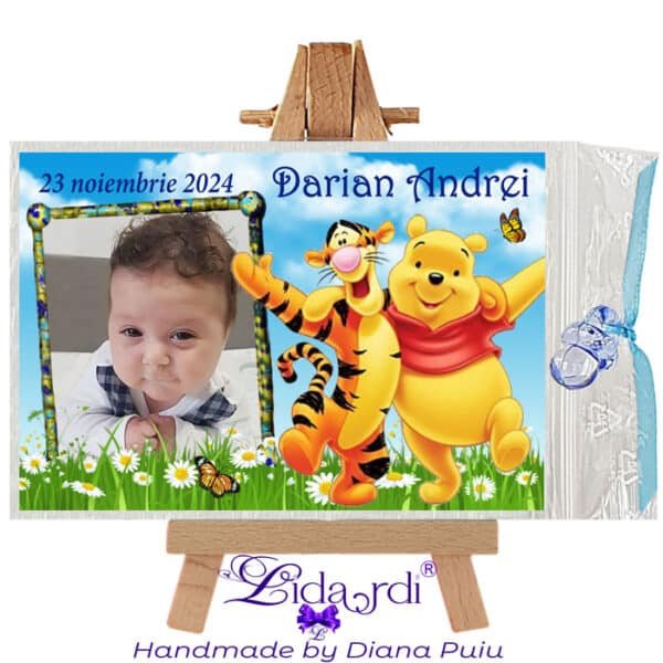 Marturii botez magneti dreptunghi Winnie the Pooh