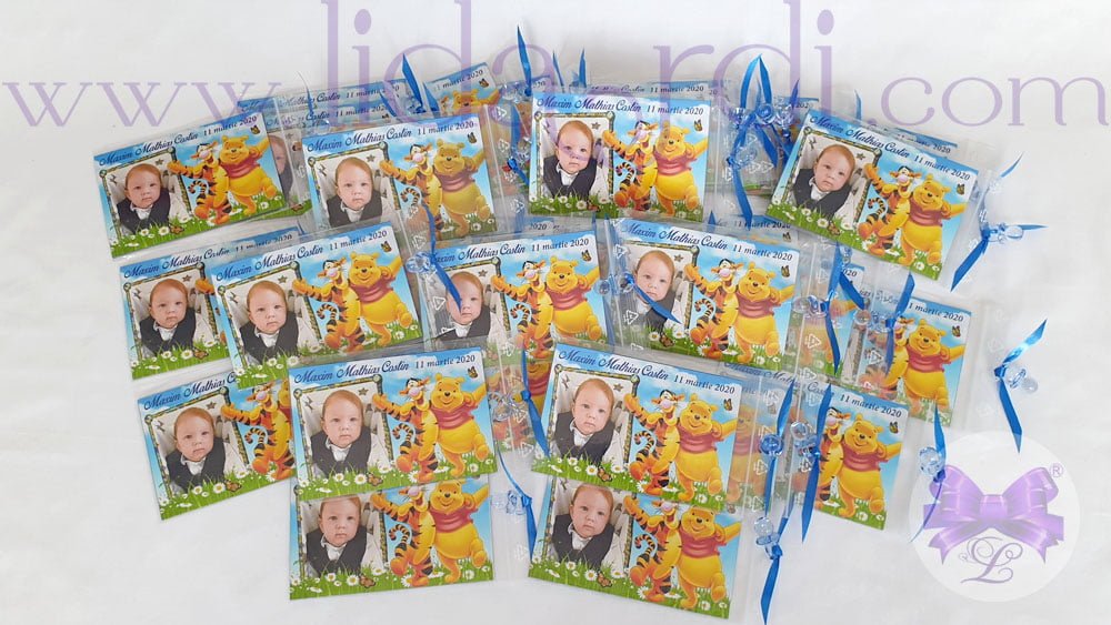 Marturii botez magneti dreptunghi Winnie the Pooh