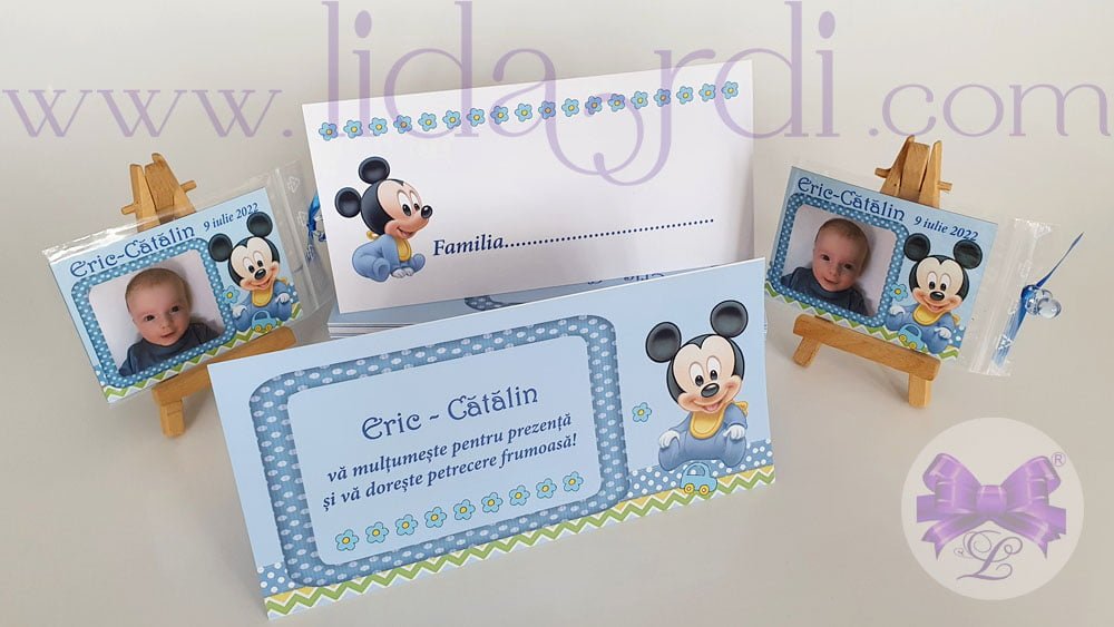 Plic bani botez Mickey Mouse
