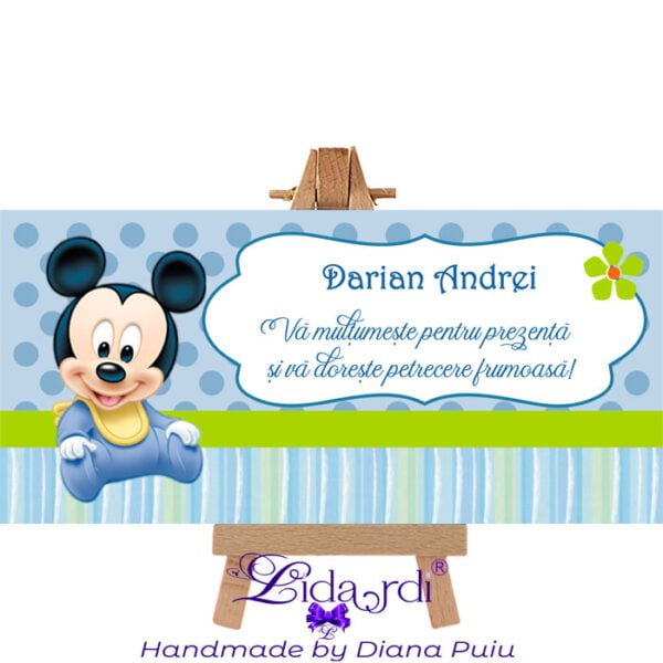 Plic bani botez Mickey Mouse