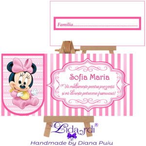 Plic bani botez Minnie Mouse