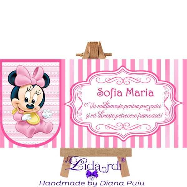 Plic bani botez Minnie Mouse