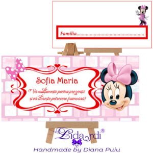 Plic bani botez Minnie Mouse