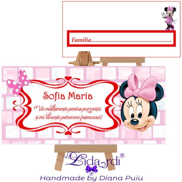 Plic bani botez Minnie Mouse