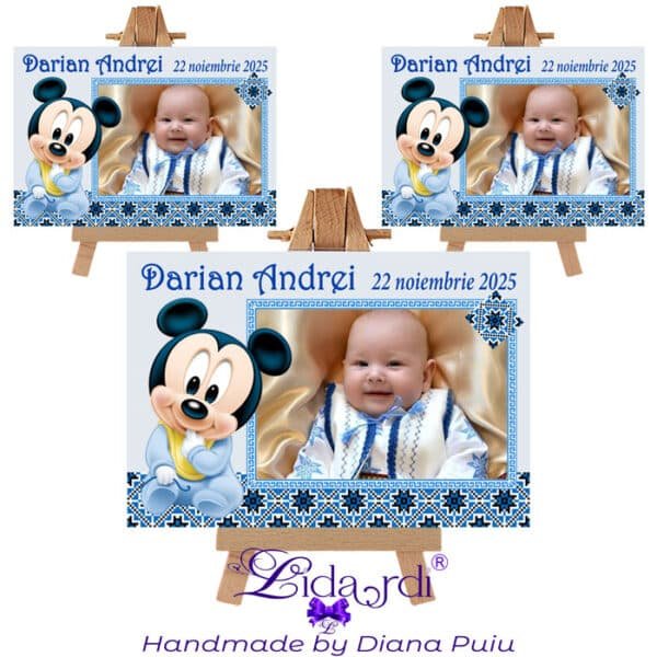 Marturii botez magneti dreptunghi Mickey Mouse