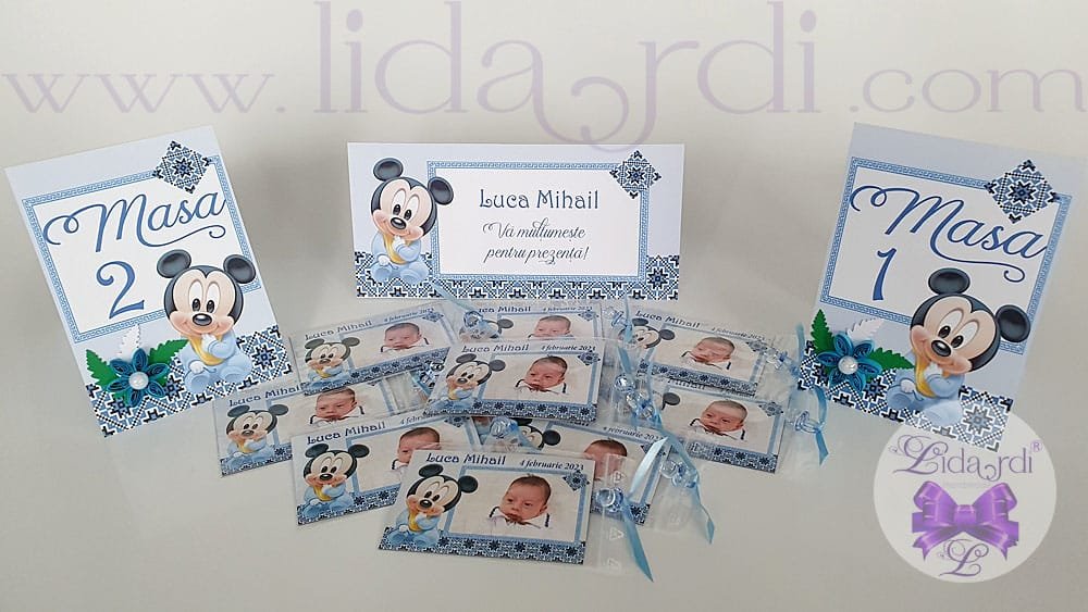 Marturii botez magneti dreptunghi Mickey Mouse