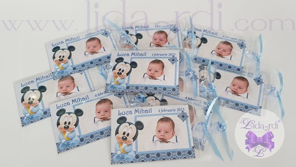 Marturii botez magneti dreptunghi Mickey Mouse