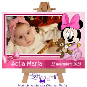 Marturii botez magneti dreptunghi Minnie Mouse