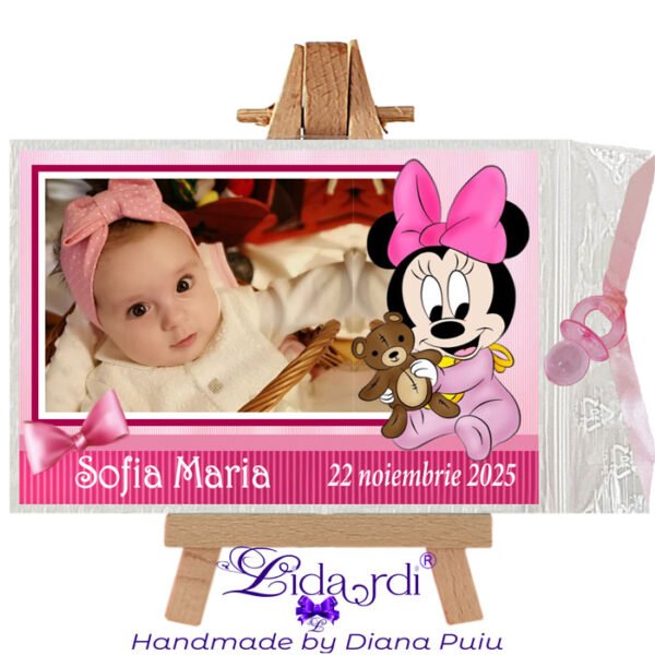 Marturii botez magneti dreptunghi Minnie Mouse