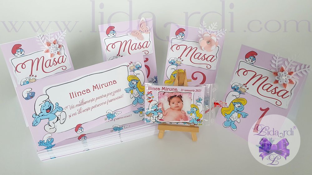 Marturii botez magneti dreptunghi Strumfi