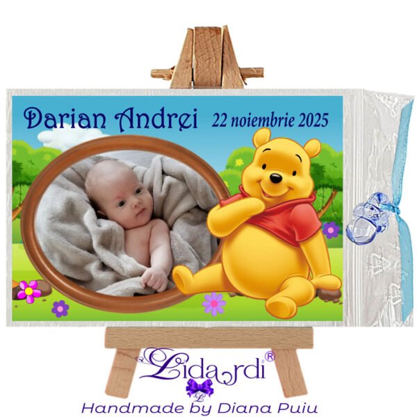 Marturii botez magneti dreptunghi Winnie the Pooh