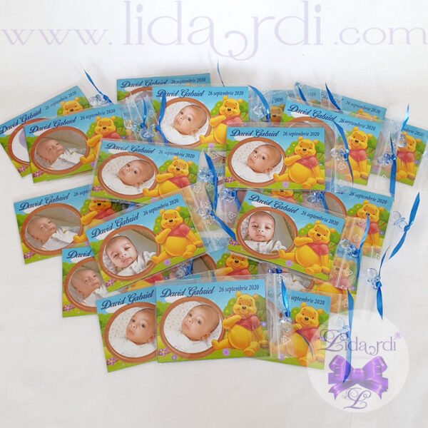 Marturii botez magneti dreptunghi Winnie the Pooh