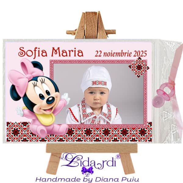 Marturii botez magneti dreptunghi Minnie Mouse
