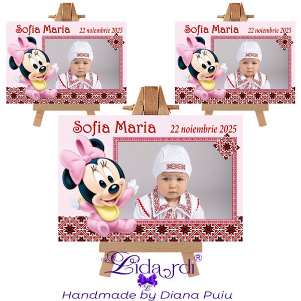 Marturii botez magneti dreptunghi Minnie Mouse