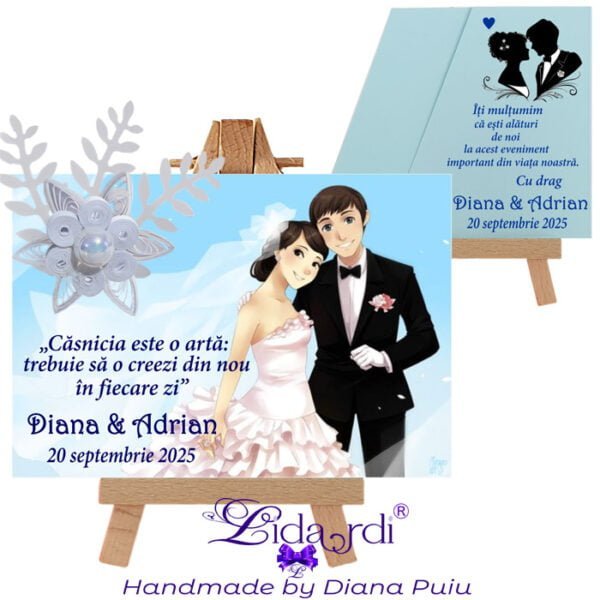 Marturii nunta magneti handmade